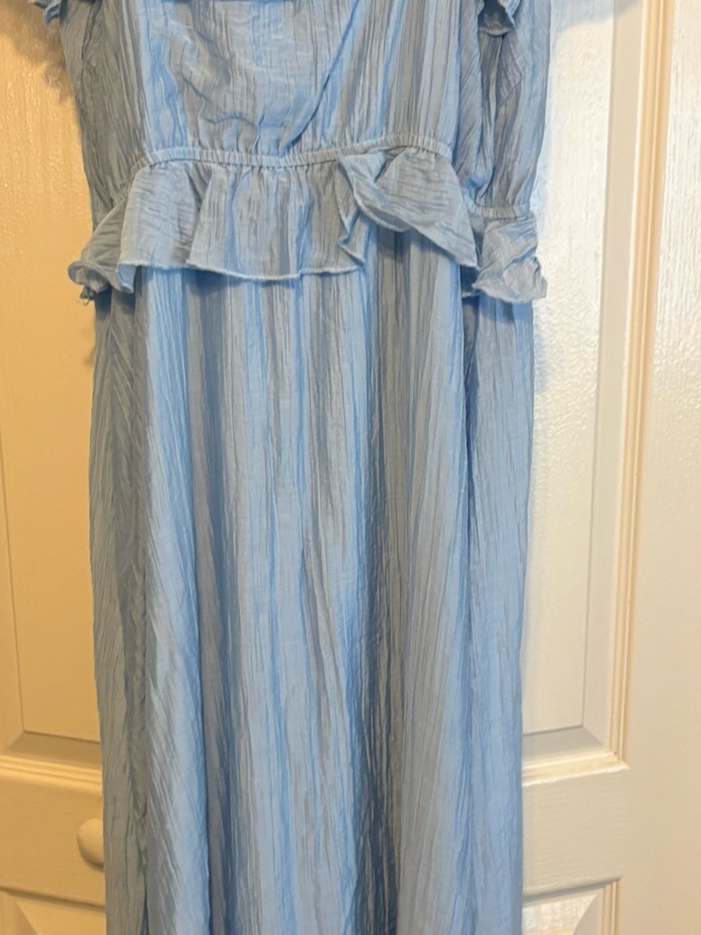 Light Blue Ruffle Dress - Picture 2 of 3